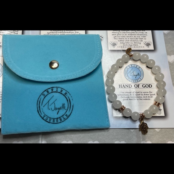 T JAZELLE HAND OF GOD (HAMSA) rose gold charm, RARE! - Picture 2 of 2